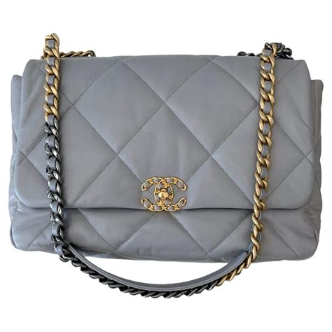 gray chanel 19|chanel 19 maxi bag.